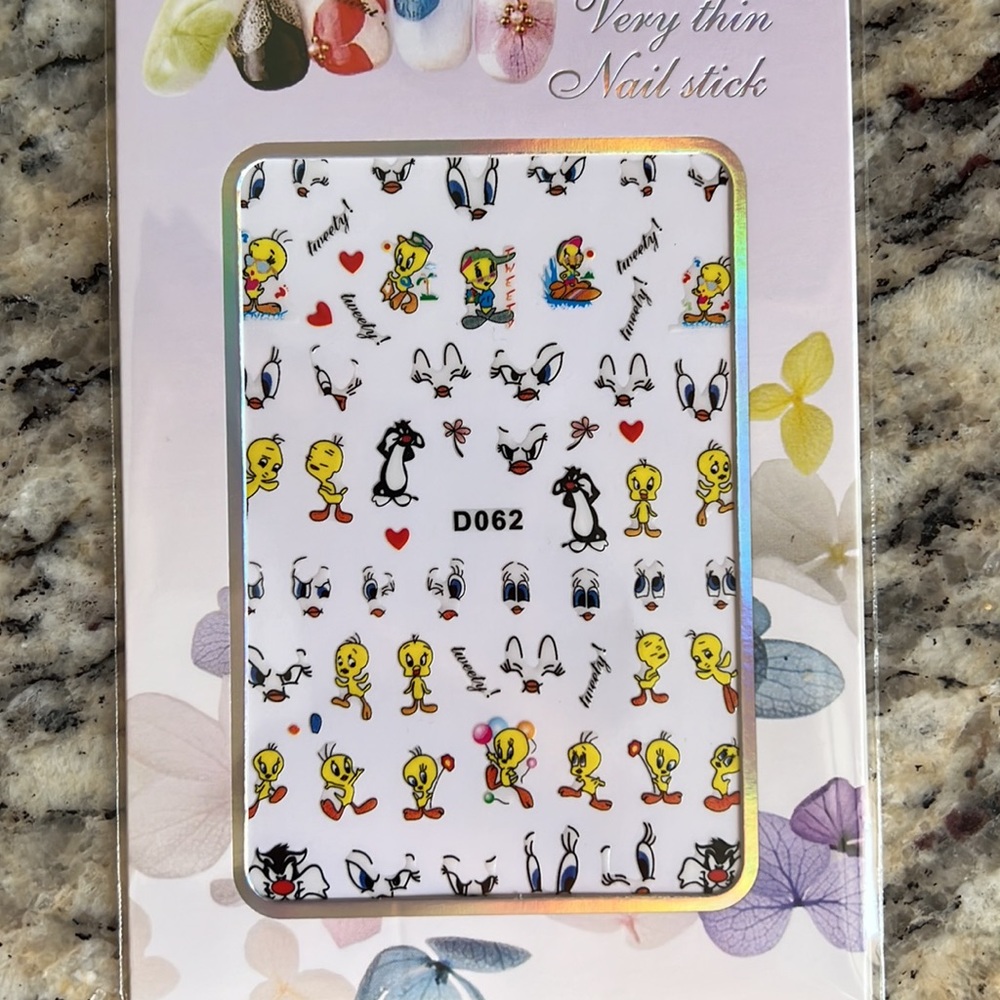 TWEETY BIRD NAIL STICKERS
